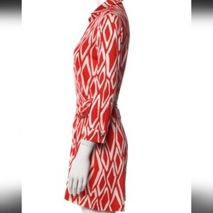Diana Von Furstenberg Red patterned short dress 🍒